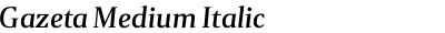 Gazeta Medium Italic